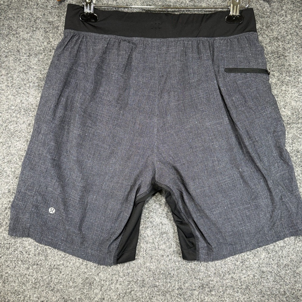 Lululemon Athletica Tech Per Compression Lined Shorts Mens L Gray Heathered 9" - Picture 2 of 11